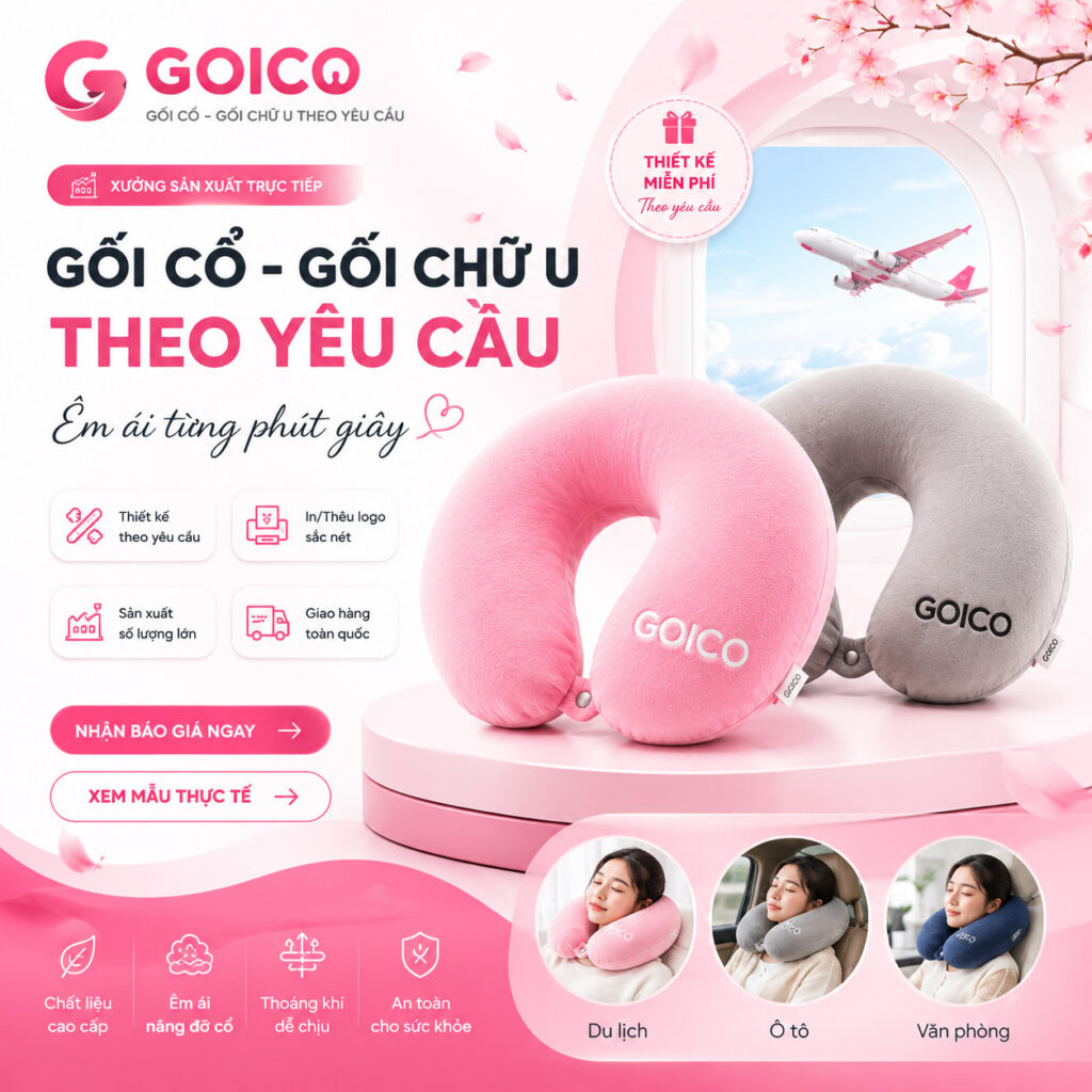 Đặt may gối cổ - gối chữ U theo yêu cầu 3 anh dai dien